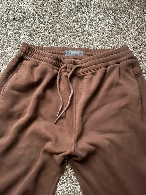 Brown Abercrombie Sweatpants - Image 2