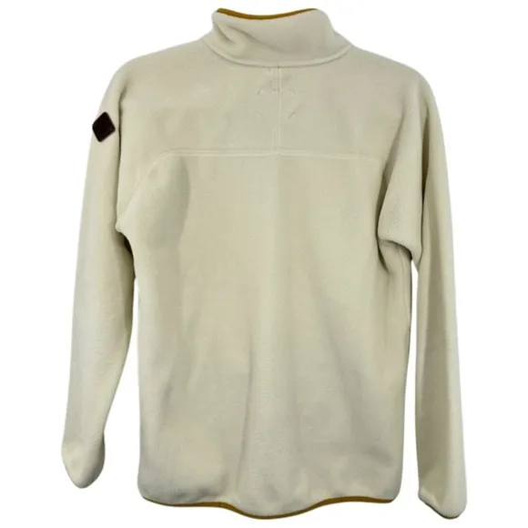 Burton Anouk Fleece Pullover Cream Mustard Yellow Snap Neck Jacket Gorpcore‎ Ski - Image 2