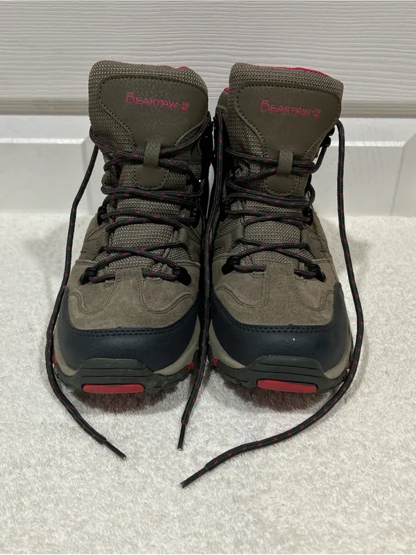 BearPaw tan and Pink Women's Winter Hiking Boots - Image 2