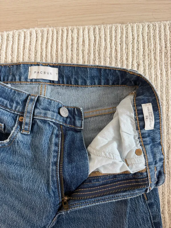 PacSun High-Rise Dark Wash Jeansstraight leg - Image 5