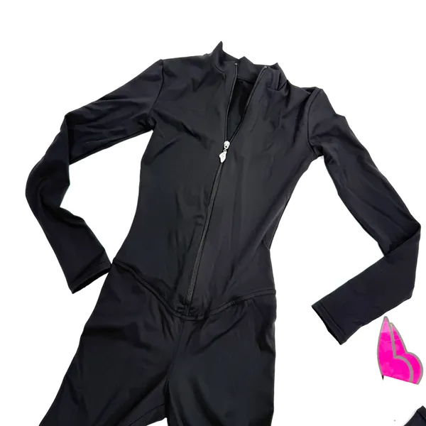 Workout Jumpsuit Gym Romper Long Sleeve Athletic Romper One Piece Slim Fit Yoga - Image 9