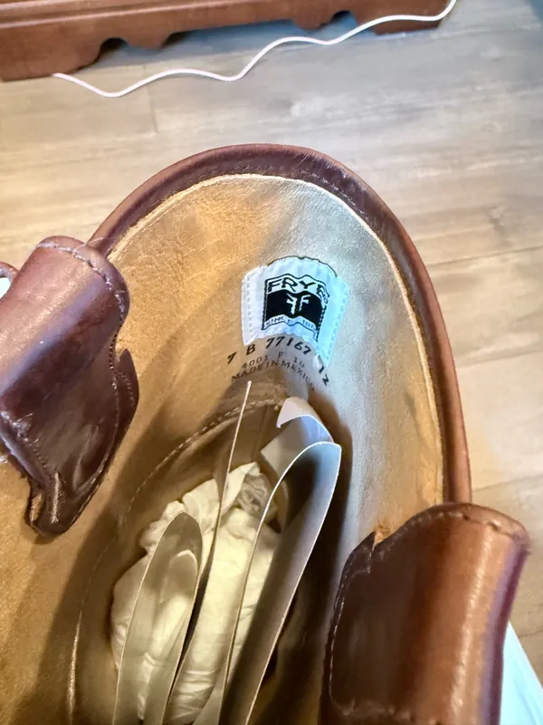 Frye Leather Boots Brown Riding Melissa Button  - Image 6