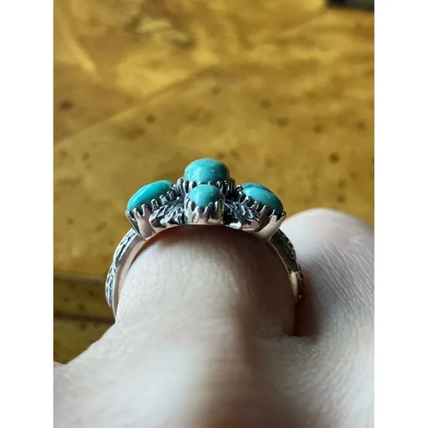 Royston Turquoise Sterling Silver Ring Size 7 Blue - Image 2