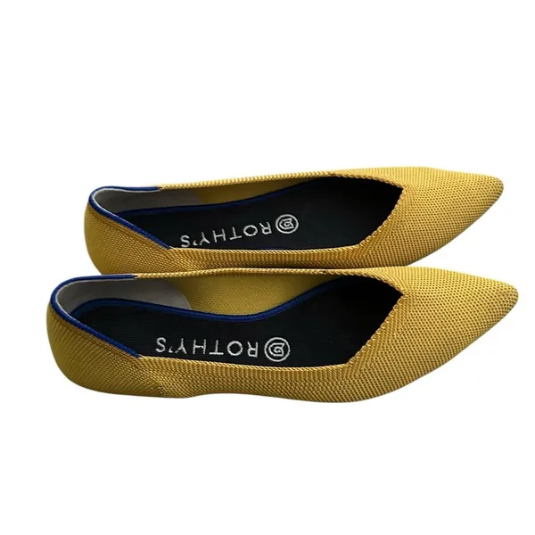 Rothy’s The Point Flats RETIRED Marigold Yellow Classic Women’s Size 8 Ballet - Image 2