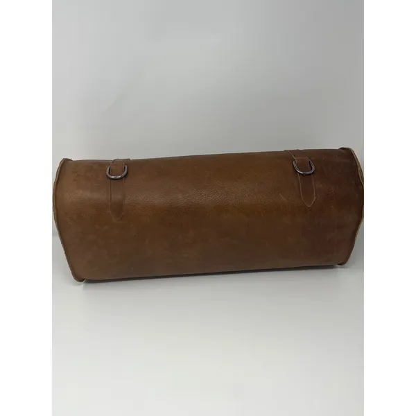 Western Leather Cowhide Barrel Bag Walking Liberty Half Dollar Brown Cowboy Bike - Image 5