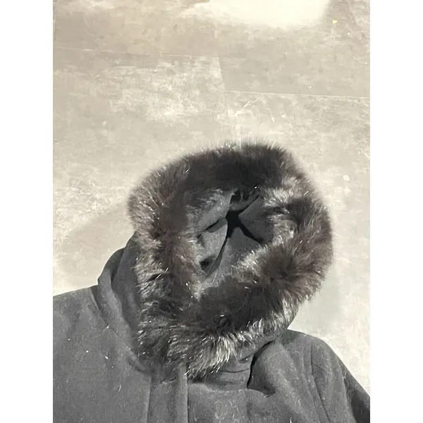 Womens Forecaster Sport Zip Parka Coat 14 Black Lined REAL FUR‎ Hood - Image 2