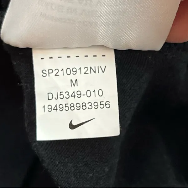 Nike Fitted Womens Black Dress‎ Swoosh SZ Medium Tight Fit Athleisure Streetwear - Image 4