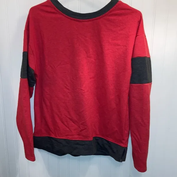NHL Chicago blackhawks pull over lace up sweatshirt sz M GUC - Image 7