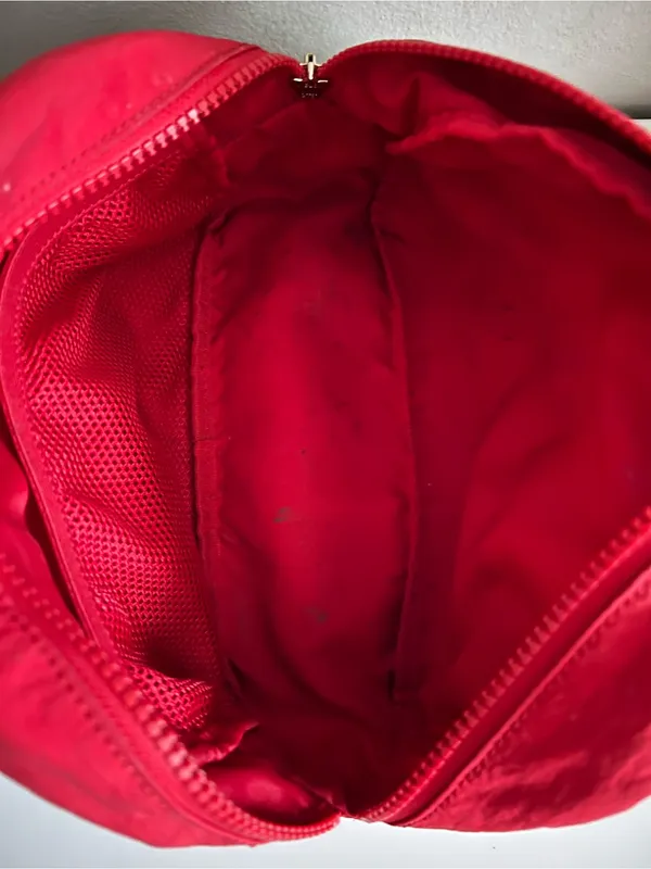 Lululemon Double Zip Pouch Lunar New Year Dark Red Gold Hardware Travel Makeup - Image 6