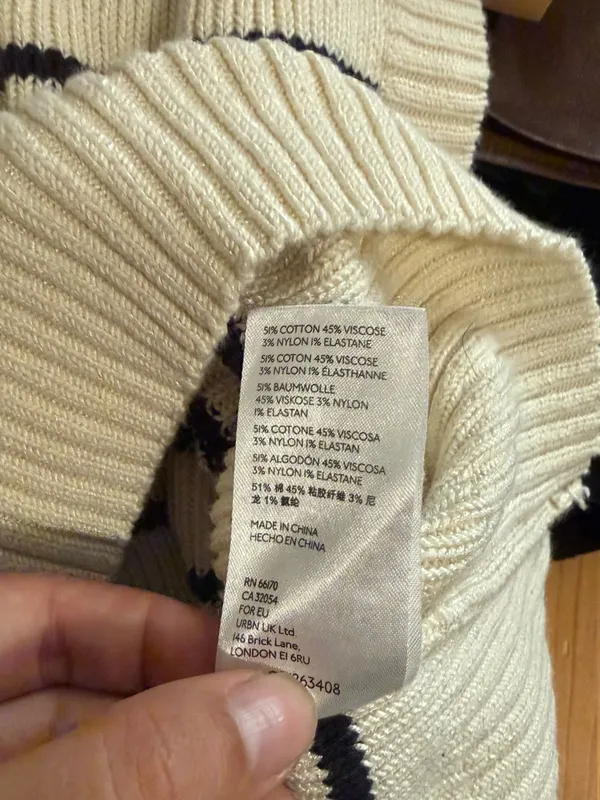 Maeve Cream and Black Striped mock neck Sleeveless Knit Vest - Image 6