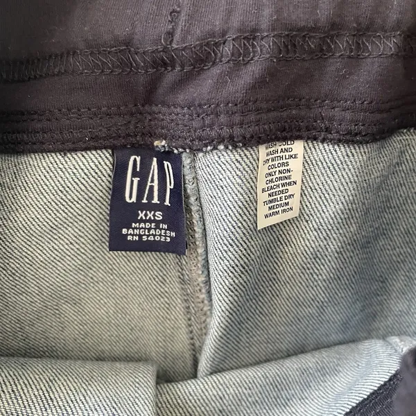 GAP Maternity Vtg. Denim Skirt Knee Length Cotton Blue Cottagecore Size XXS - Image 9
