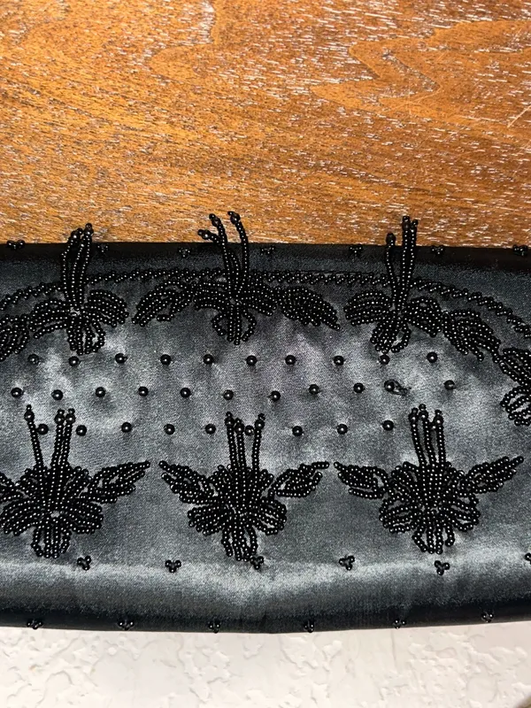 Vintage Bon Soir Beaded Evening Purse Bag Size S  - Image 2