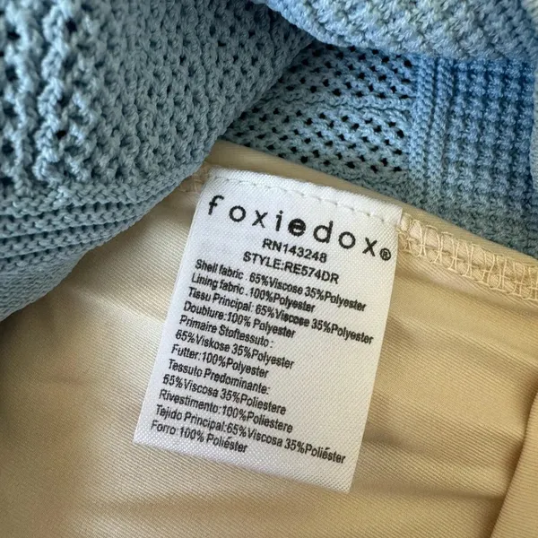 Anthropologie Foxiedox Bardot Dress in Baby Blue - Image 10