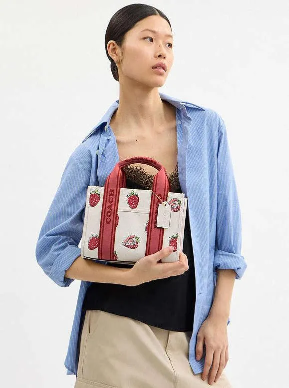 Coach Smith Tote Bag 24 With Strawberry Print CAR80 - Image 8