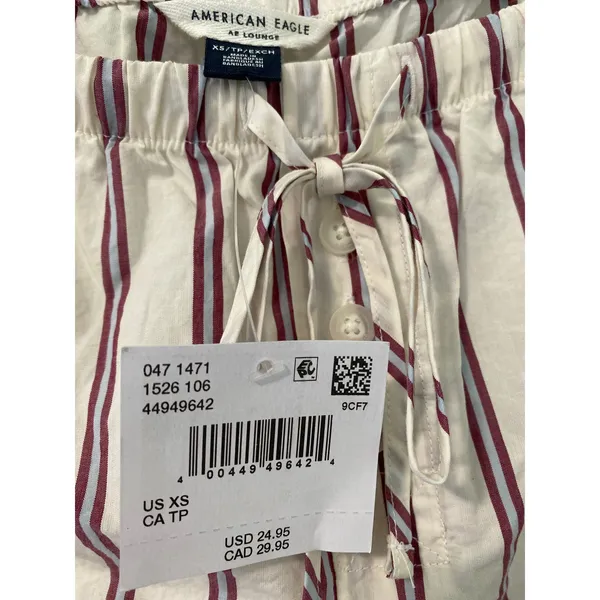 New American Eagle Striped Pajama Shorts Women's Size XS Lounge Sleep - Image 2