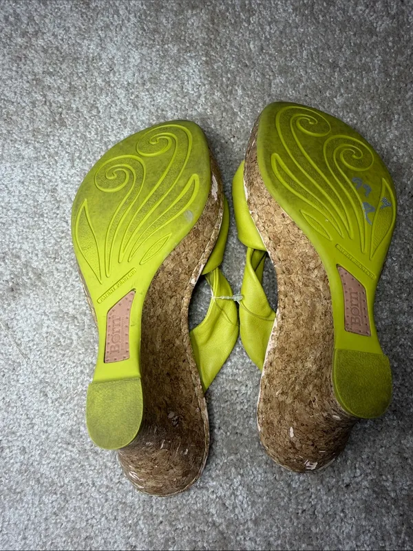Born drillers Lime Green Knotted Slide Sandals Size 8 - Image 4