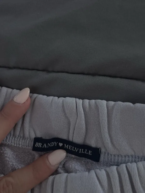 Brandy Melville Light Gray Terry Athletic Shorts - Image 2