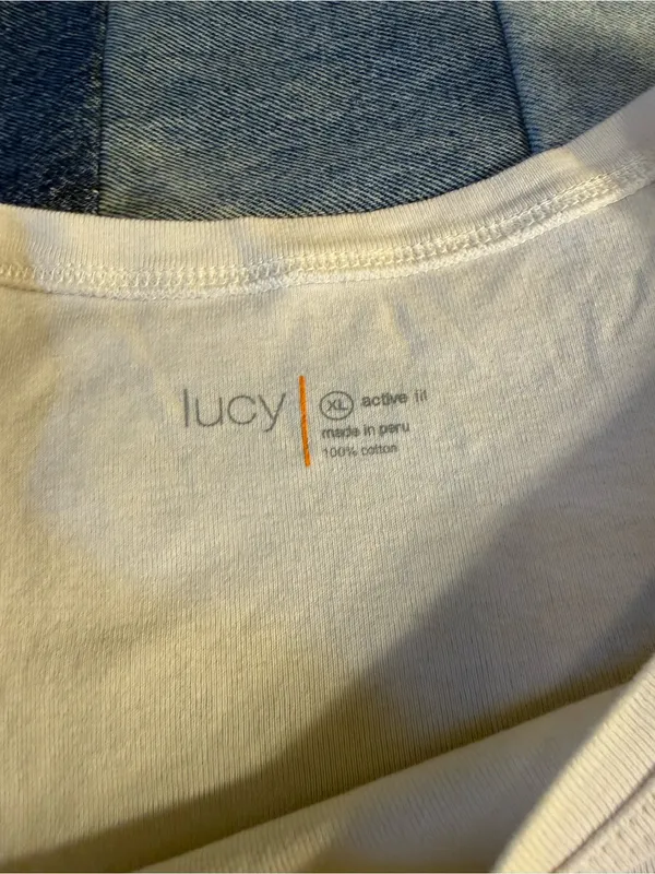 Lucy Activewear Women's XL Long Sleeve Tee - Cream Floral Harmony Graphic - Image 5