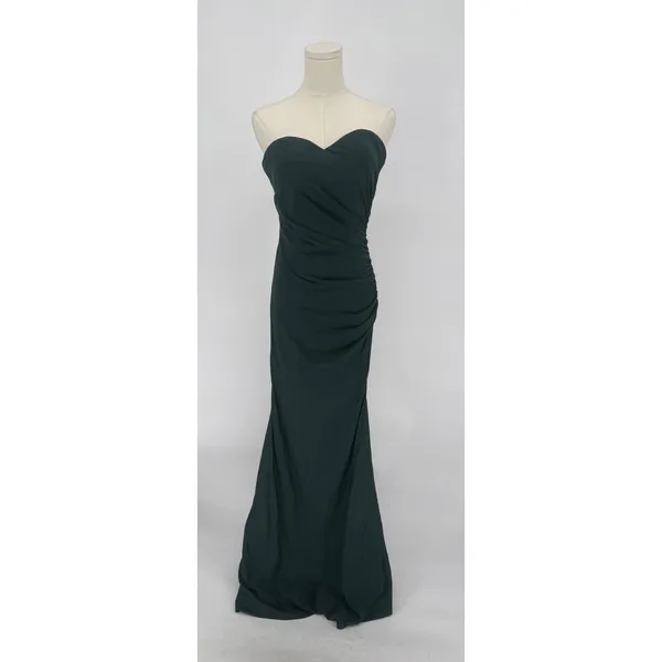 New! La Femme 30502 Strapless Sweetheart Jersey Gown in Emerald Green Sz 6 $338‎ - Image 4