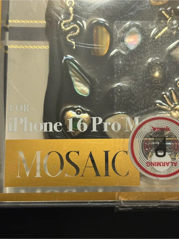 House of Harlow 1960 Black Mosaic Charm Case for iPhone 16 Pro Max NIB - Image 2