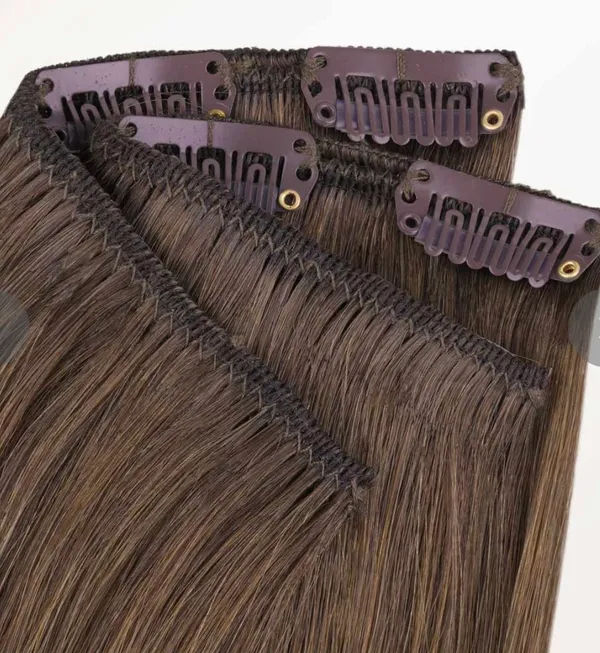 Clip In Hair Extensions Brown Size undefined - Image 3