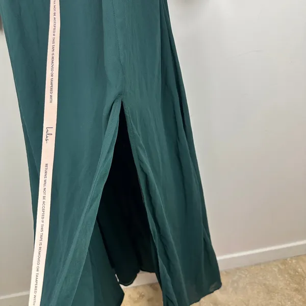Lulus Feel the Romance Emerald Green Of The Shoulder Maxi Dress Formal L NWT - Image 8