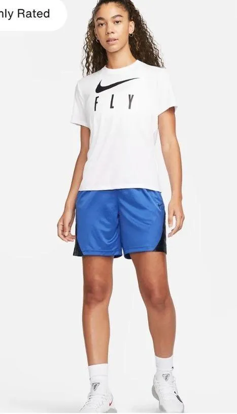 Nike NWT Fly Women’s Basketball Shorts Blue Small - Image 4