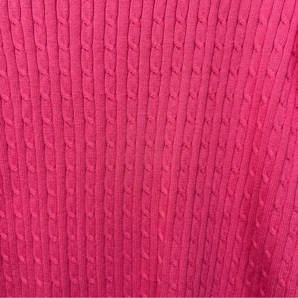 Lauren Ralph Lauren Pink Cable Knit 100% Cotton Sweater size medium - Image 2