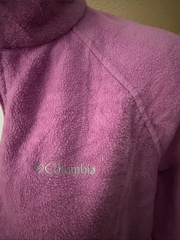 Columbia Lavender-Pink Full-Zip Fleece Jacket - Image 2