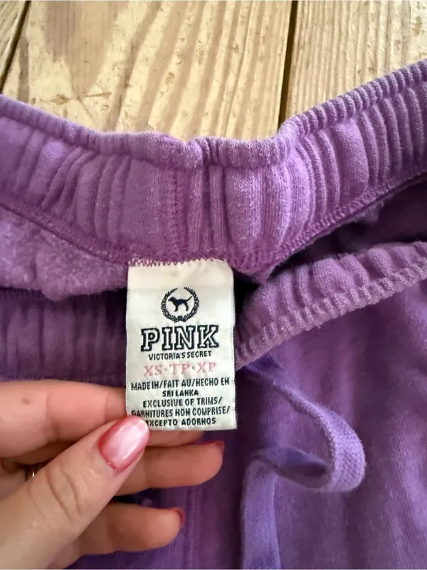 Victoria's Secret PINK Purple Sweat Shorts size xs - Image 2