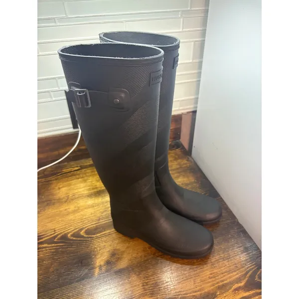 Hunter Tall‎ Black Rain Boots Size 5 - Image 5