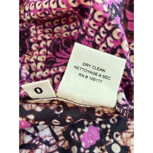 Ulla Johnson Asis Midi Dress Cotton Silk Batik Floral Tiered Purple Fuchsia 0 - Image 11