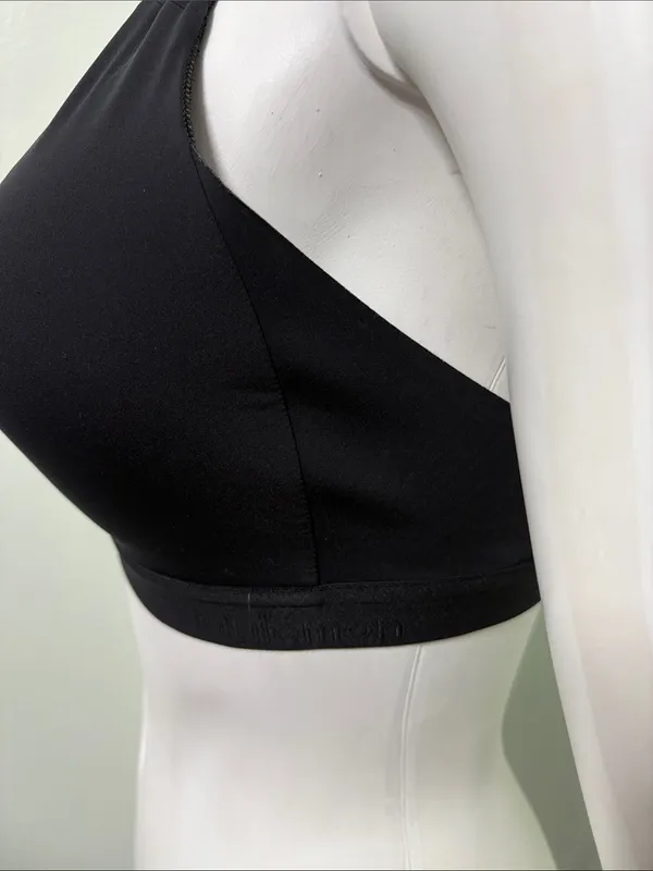 Lululemon Up for It Bra Black Women’s Mesh Cross No Wire Back Medium Support - Image 4