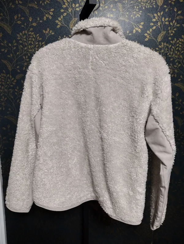 Nike Light Gray Sherpa Fuzzy Full-Zip Jacket - Image 4