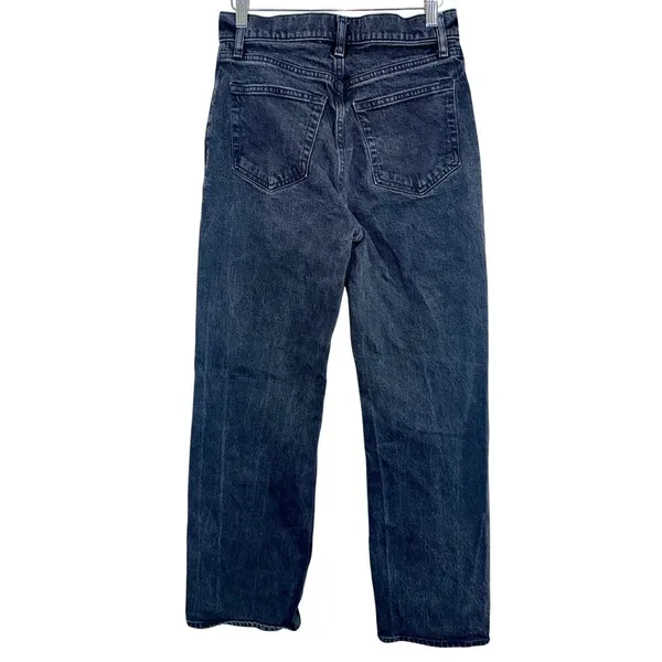 Abercrombie & Fitch 90s Relaxed Jean High Rise Black Straight Leg Jeans Sz 27 4 - Image 2
