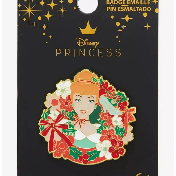 Loungefly Disney Cinderella Wreath Enamel Pin - BoxLunch Exclusive NEW - Image 2