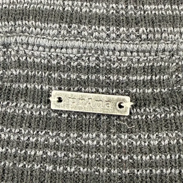 prAna Women Black Gray Striped Wool‎ Blend Funnel Neck Sweater Dress Small - Image 11