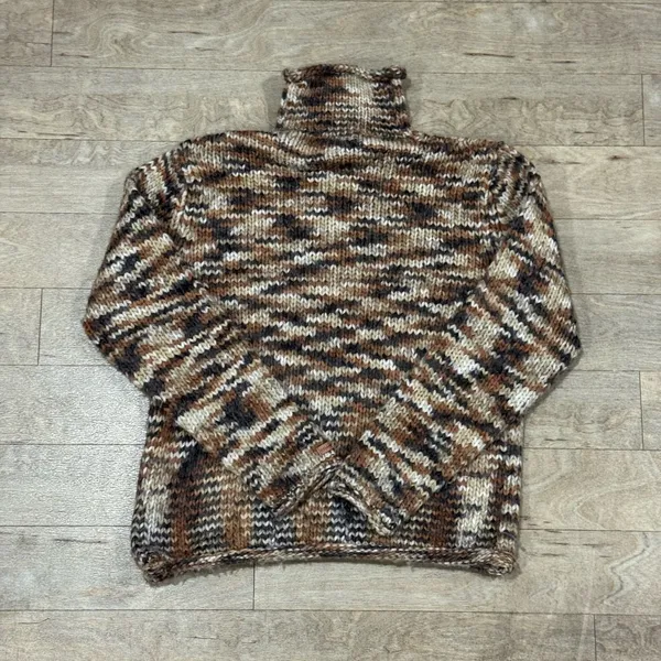 Columbia Multicolor Knit Sweater Turtleneck Wool Blend Size Large - Image 4