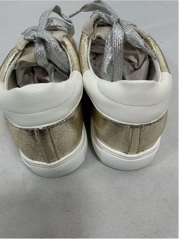 Womans New Nature Breeze Dale Lace Up 2 Tone Fashion Sneakers 8.5 Gold - Image 3