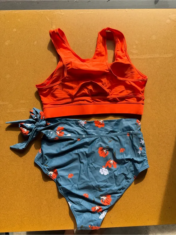 Women's NEW Two Piece High Waisted Bikini Swim Suit Size L #260375 - Image 6