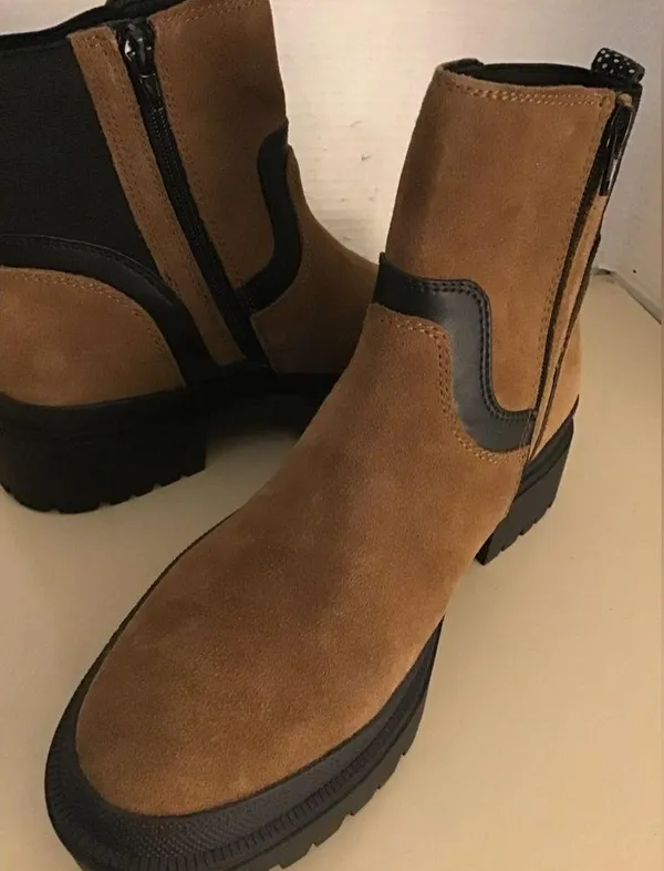 Lucky Brand women chestnut brown suede Eabile boots US 10 Euro 42 - Image 7