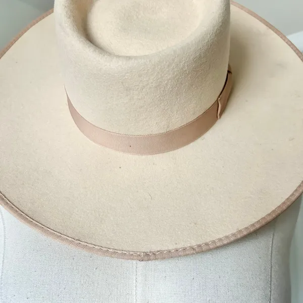 Lack of Color Ivory Rancher 100% Australian Wool Felt Fedora Hat Size Small - Image 4