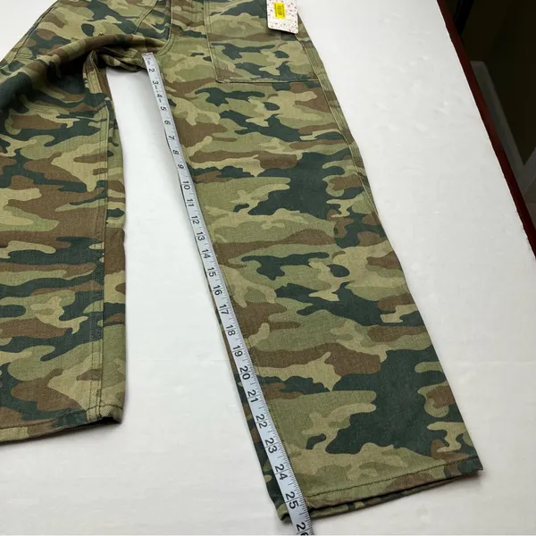 We The Free Free People Remy Camouflage Crop Jeans 25 High Rise Green‎ Camo Pants Denim NEW - Image 10
