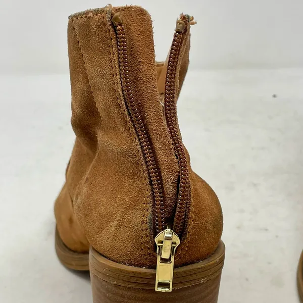 Steve Madden Brown Suede Shrines Heeled Booties Womens Size 9 - Image 9