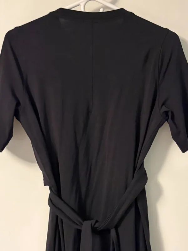 Lululemon Cotton Wrap-Front T-Shirt Dress black size 6 athleisure - Image 7