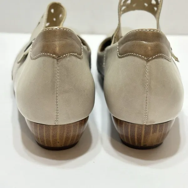 Remonte Mary Jane Comfort Pumps Beige Leather Women’s Size 38(7.5) - Image 3
