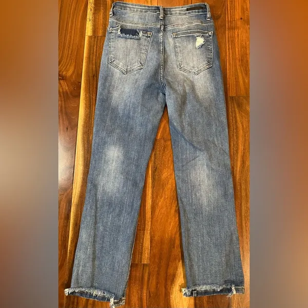 Risen Distressed Straight Leg Jeans - Image 6