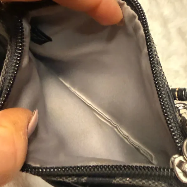 Coach Black Signature Canvas Wristlet - Image 4