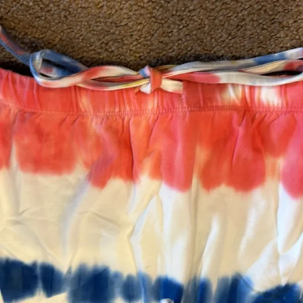 Beach Riot Women’s Red, Gold & Blue Tie Dye Sweatshirt - Size M - Image 3