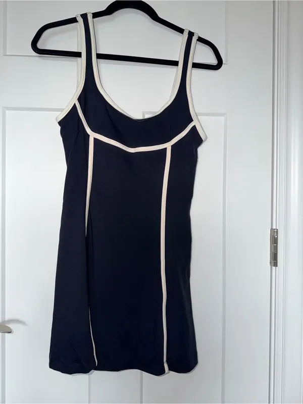 NWT Daily Practice Piped Mini Dress Black - Image 2